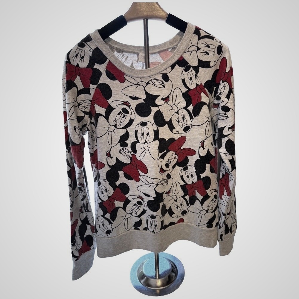 Vintage Disney Minnie‎ Mouse All Over Print Sweatshirt  Pullover Medium